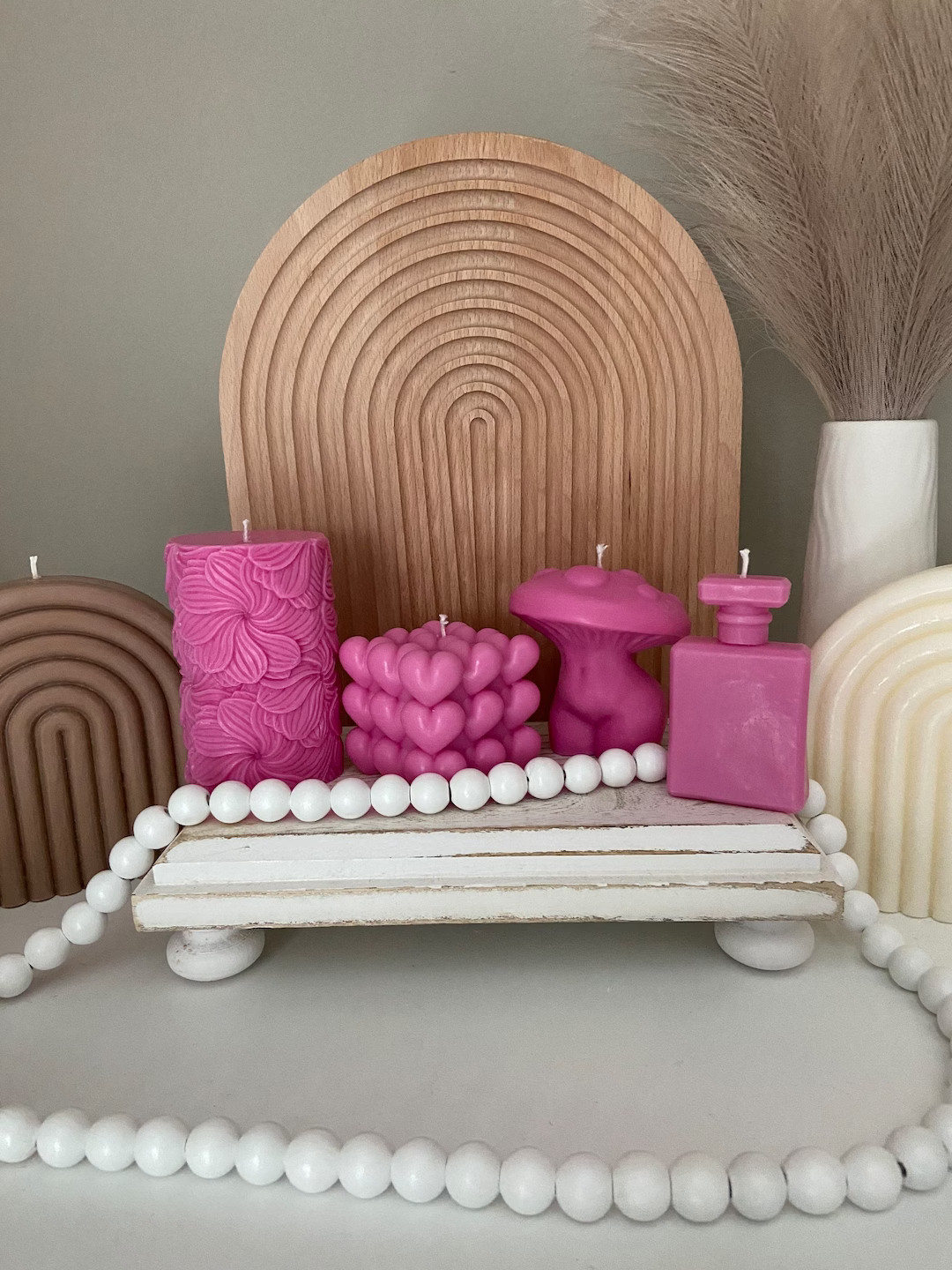 The Pink Collection: Dainty Decor Candles | Etsy (US)