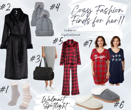 I keep migrating towards all the cozy things this season, I think I see the trending gifts  being all about coziness & comfort. Any gift needs for a friend, mom or yourself (wife, significant other!) these are GREAT options always!! #ad

Here are some fashion cozy finds from for the ladies that are affordable & make you want to just cozy up with a coffee or some hot cocoa and a good book! 
👉 Tell us which number you want to see under the tree for YOU! 
Walmart pajamas hats slippers nightgowns overnight bag muk Luks - Christmas Eve morning New Years presents 

#liketkit     
@shop.ltk
https://liketk.it/3TUxG

Follow my shop @FrugalDealsDelivered on the @shop.LTK app to shop this post and get my exclusive app-only content!

#liketkit #LTKSeasonal #LTKstyletip #LTKunder50 #LTKstyletip #LTKSeasonal #LTKunder50 #LTKstyletip #LTKSeasonal #LTKHoliday #LTKSeasonal #LTKfamily #LTKHoliday #LTKHoliday #LTKSeasonal #LTKstyletip #LTKGiftGuide #LTKsalealert #LTKHoliday
@shop.ltk
https://liketk.it/3WL4Y

#LTKGiftGuide #LTKHoliday #LTKFind