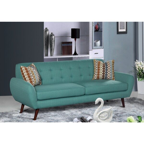 Alayna Linen Mid Century Living Room Sofa | Bed Bath & Beyond