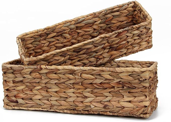 Toilet Paper Basket Natural Woven Bathroom Storage Organizer Basket Wicker Decorative Toilet Roll... | Amazon (US)
