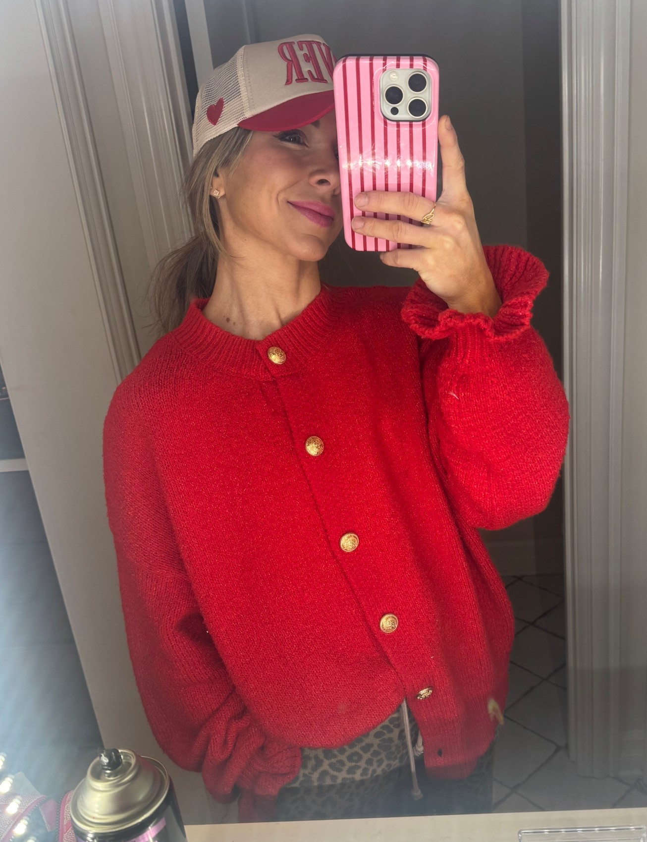 This sweater was a perfect holiday staple and I’ve loved it for VDAY too. 🥹 Hat is Altard State - I can’t find a link here. 

#LTKValentine