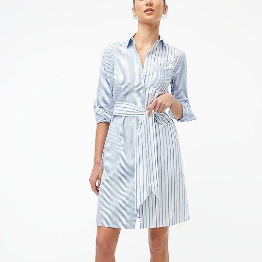 Striped belted shirtdress | J.Crew Factory