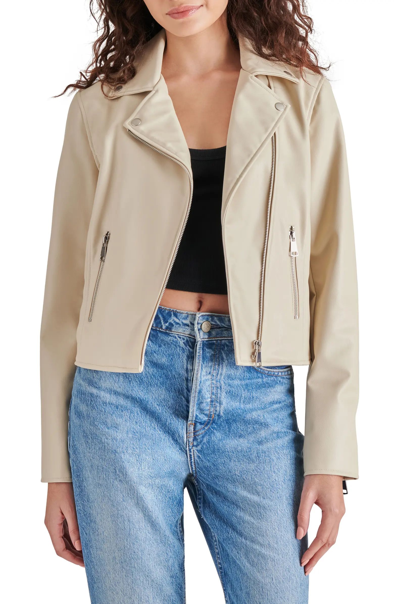 Steve Madden Vinka Faux Leather Moto Jacket | Nordstrom | Nordstrom