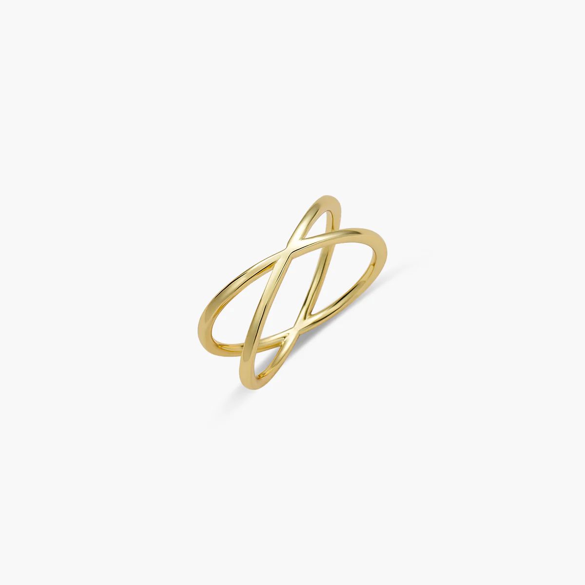 Gold Crossover X Ring | Victoria Emerson