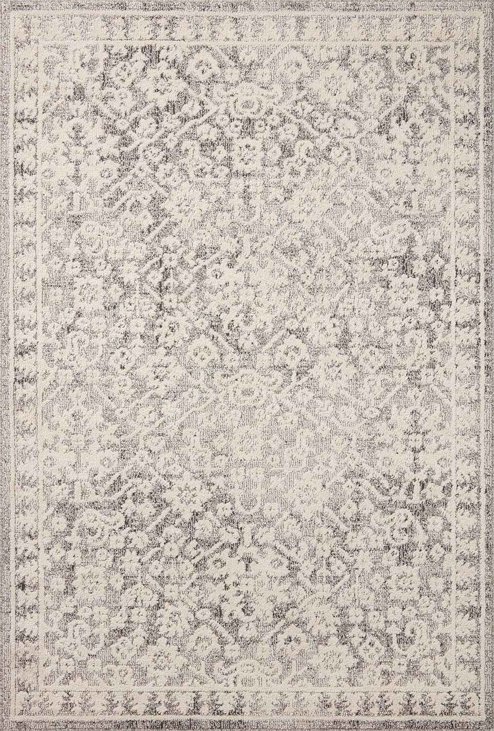 Loloi Magnolia Home by Joanna Gaines Gigi Collection GIG-01 Grey/Ivory 7'-10" x 10' Area Rug | Amazon (US)