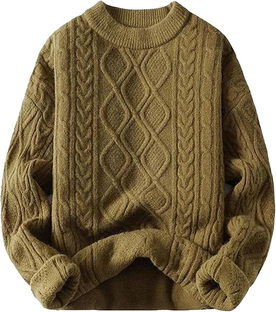 Aelfric Eden Oversized Sweater 90s Vintage Cable Knit Long Sleeve Women Heavy Crewneck Pullover | Amazon (US)