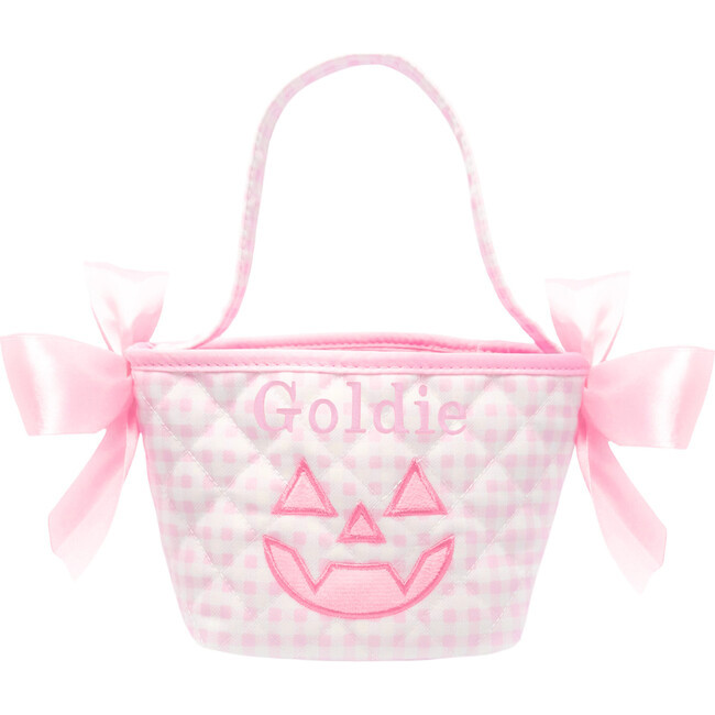 Petite Halloween Pumpkin Tote, Pink | Maisonette