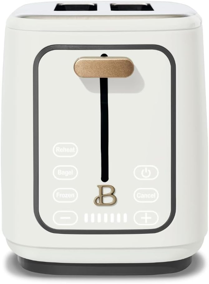 Beautiful Drew Barrymore 2-Slices Toaster, Touch Display, 7 Browning Levels, Bagel/Frozen/Reheat,... | Amazon (US)