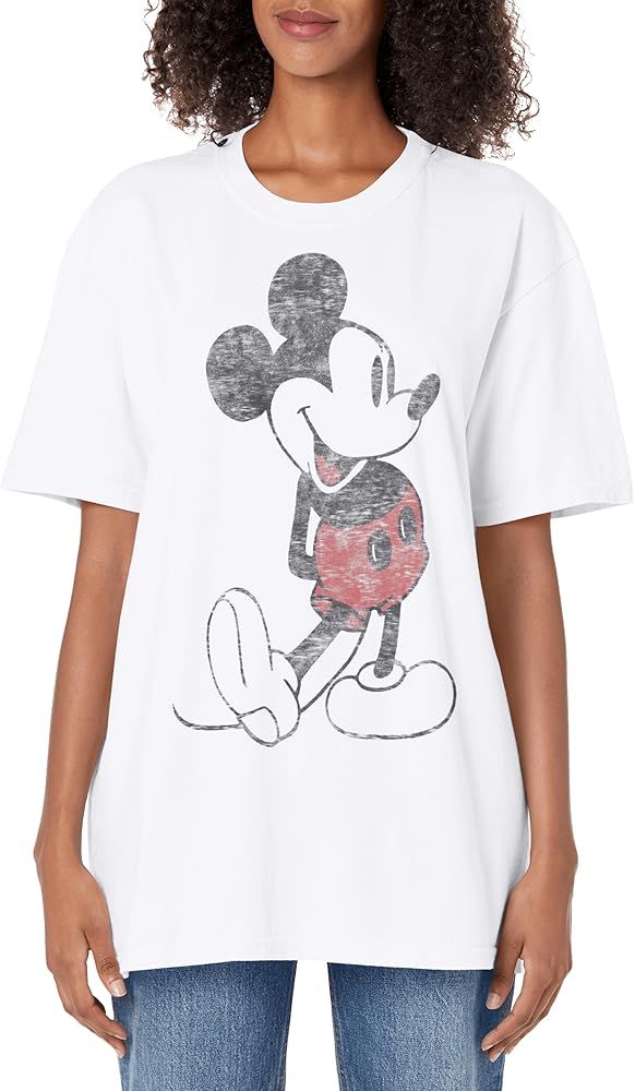 Disney Mickey & Friends Mickey Mouse Portrait Adult Oversized Vintage T-Shirt | Amazon (US)