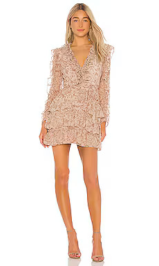 Bardot Alessia Frill Dress in Pebble Ditsy from Revolve.com | Revolve Clothing (Global)