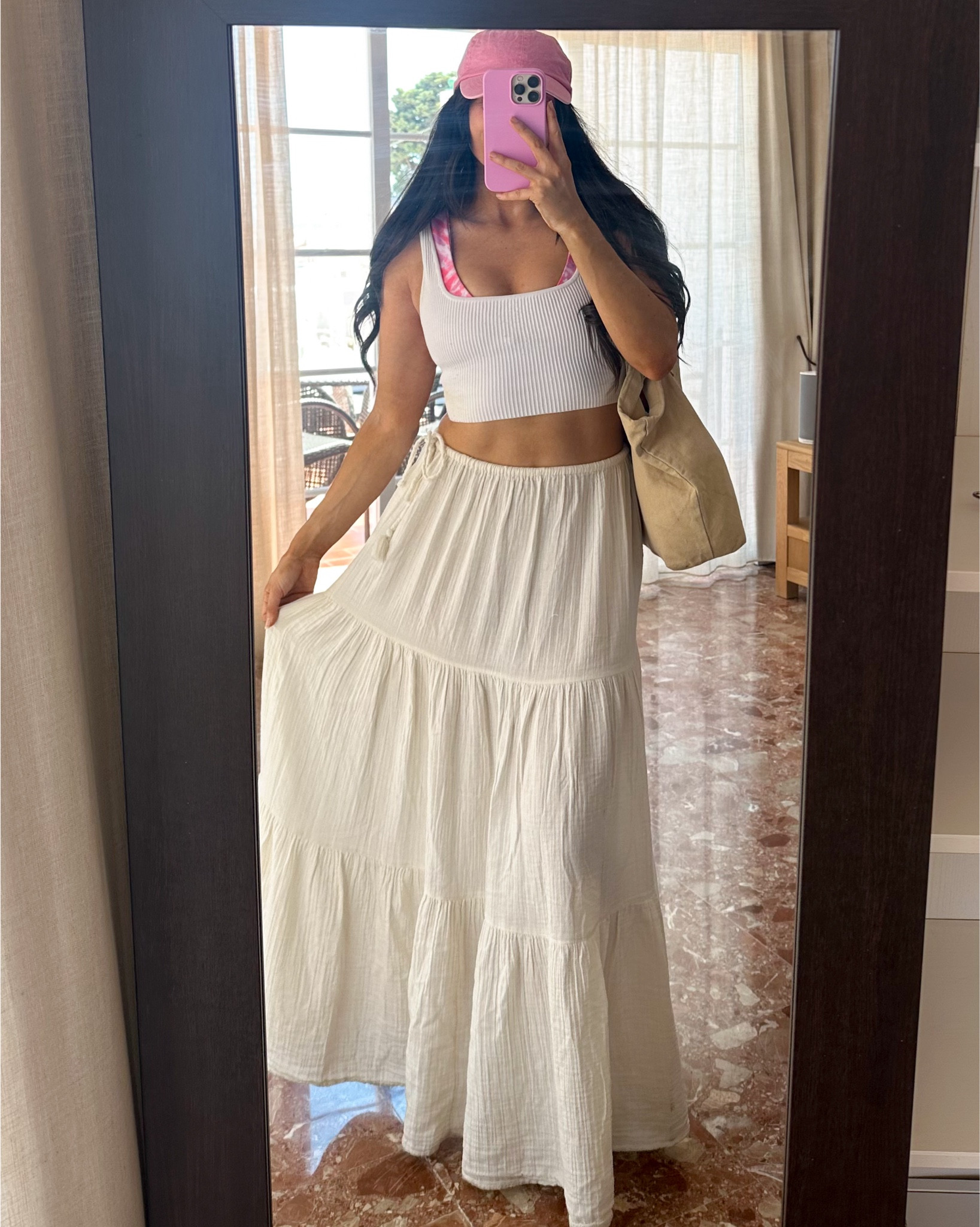 xs top, medium skirt, medium swim top 💓

Skatie, aritzia, aritzia style, maxi skirt, flowy skirt, white skirt, white outfit, summer dress, beach wear

#LTKpartywear #LTKsummer #LTKstyletip
