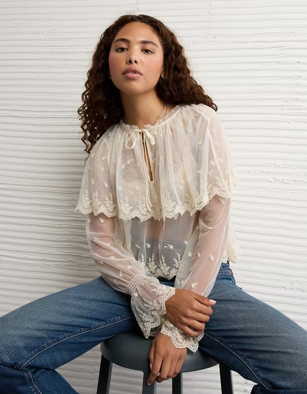 AE Cape Blouse | American Eagle Outfitters (US & CA)