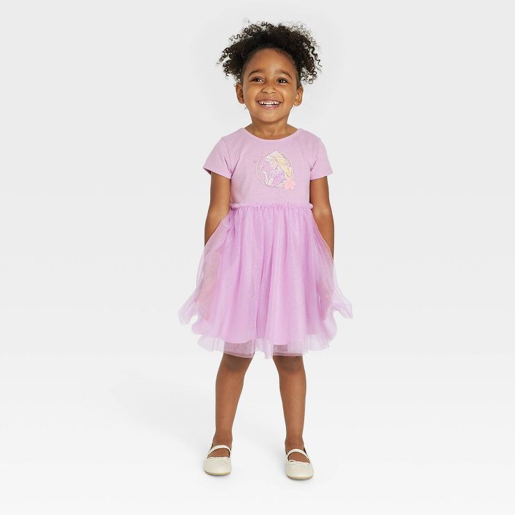 Toddler Girls' Disney Princess Printed Tutu Dress - Purple | Target