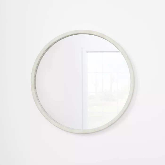 30" Faux Shagreen Round Mirror - Threshold™ designed with Studio McGee | Target