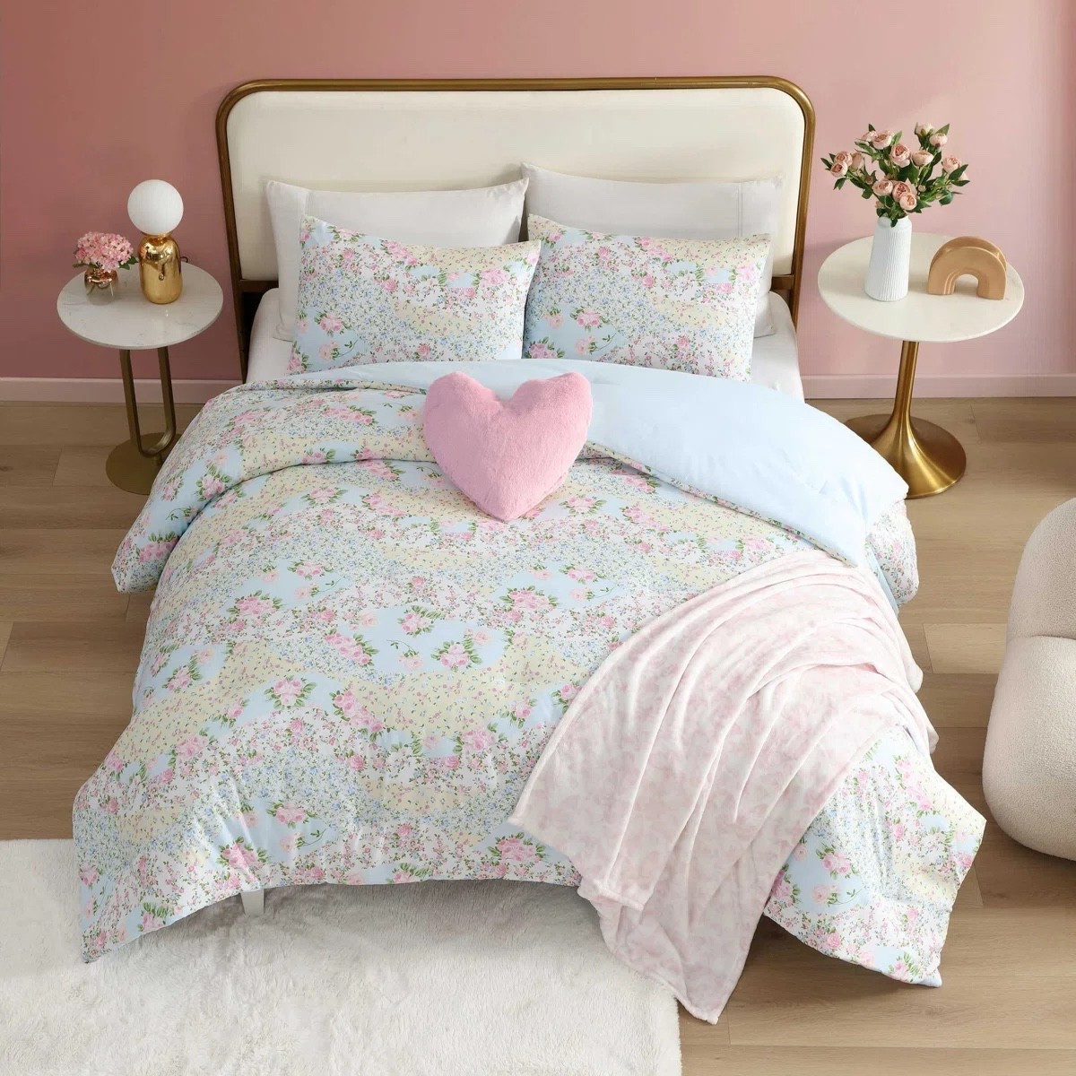 This reversible floral comforter set combines vibrant patchwork-inspired prints with soft blue tones, creating a cozy yet playful bedroom refresh that feels both charming and elevated 🌸🩵 ON SALE and under $70.

Keywords:

* floral comforter set
* reversible bedding set
* blue comforter
* patchwork bedding
* feminine bedroom decor
* cottagecore bedding
* cozy bedroom essentials
* floral bedroom aesthetic
* romantic bedroom decor
* vintage inspired bedding
* layered bedding aesthetic

#LTKSeasonal #LTKHome #LTKSaleAlert