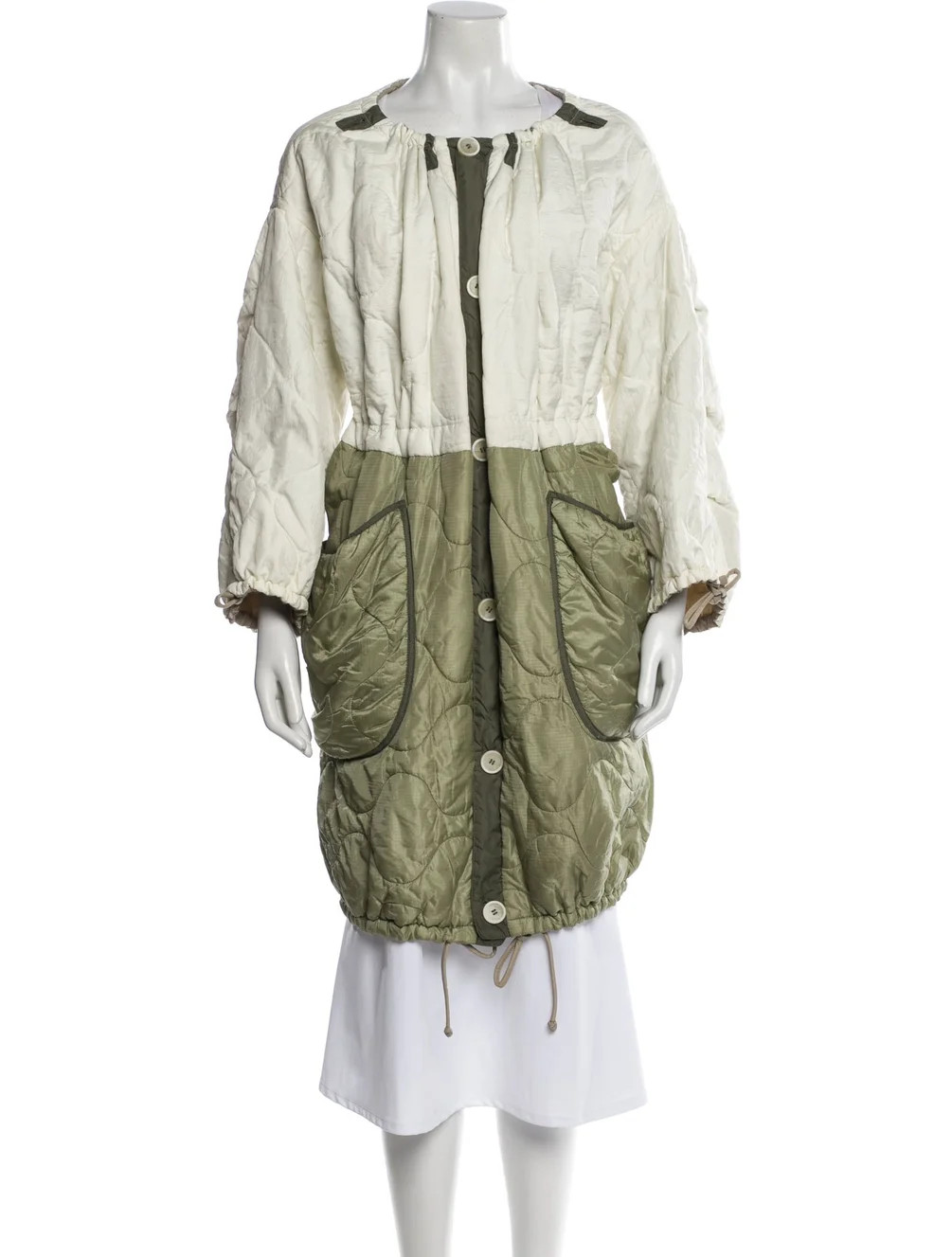 Nylon Colorblock Pattern Coat | The RealReal