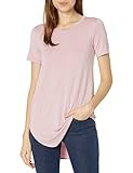 Daily Ritual Women's Jersey Short-Sleeve Open Crew Neck Tunic, Dusty Pink, Medium | Amazon (US)