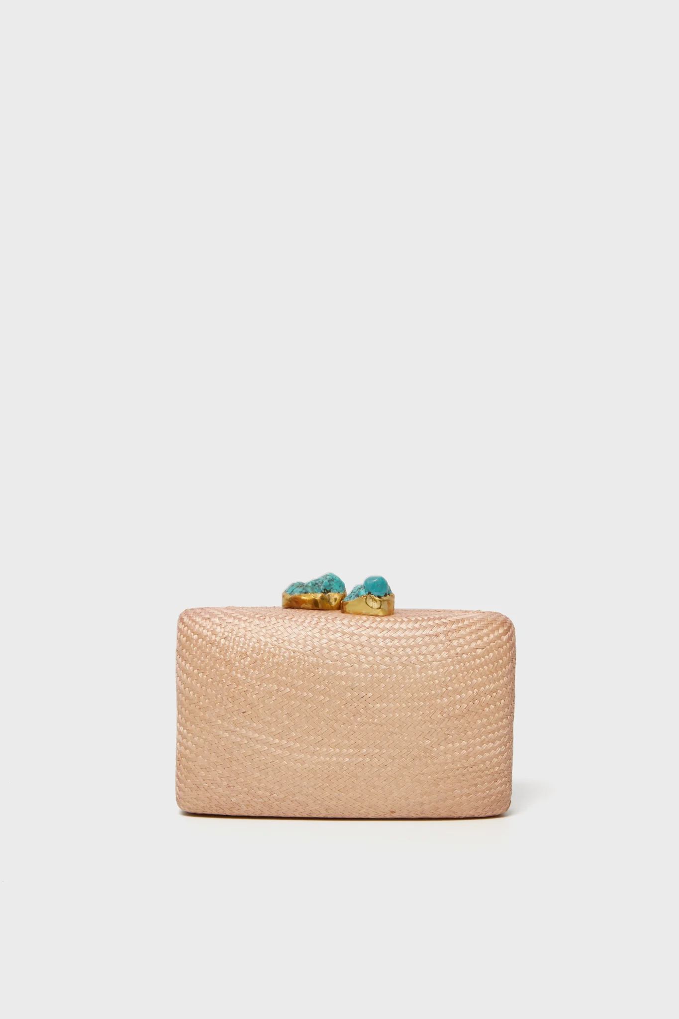 Toast Jen Straw Clutch with Turquoise Stones | Tuckernuck (US)