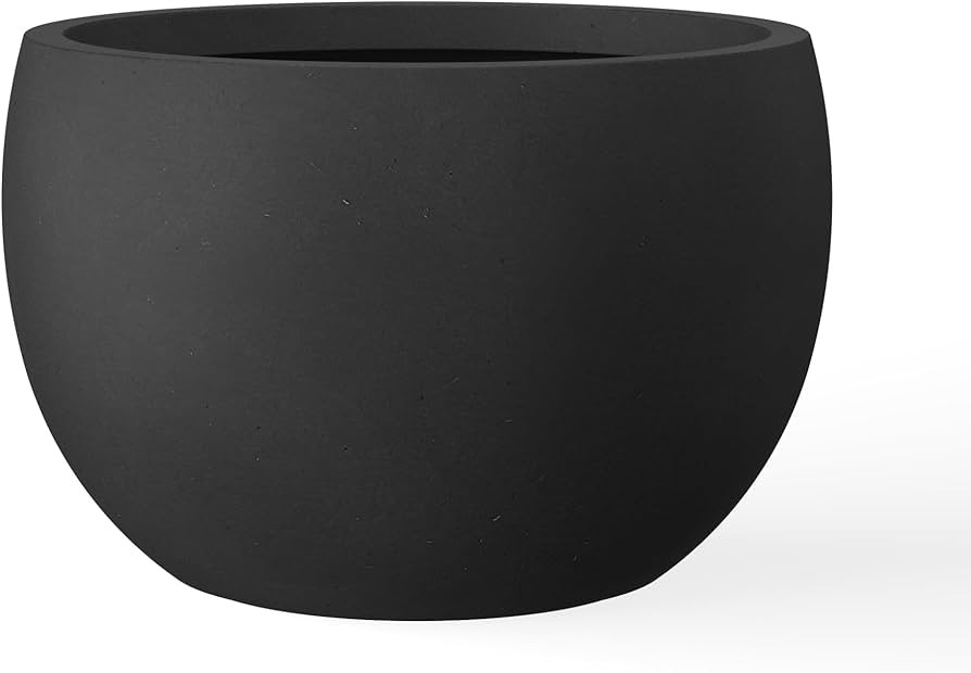Kante 19.9" Dia Round Concrete Planter, Outdoor/Indoor Large Bowl Plant Pots with Drainage Hole a... | Amazon (US)