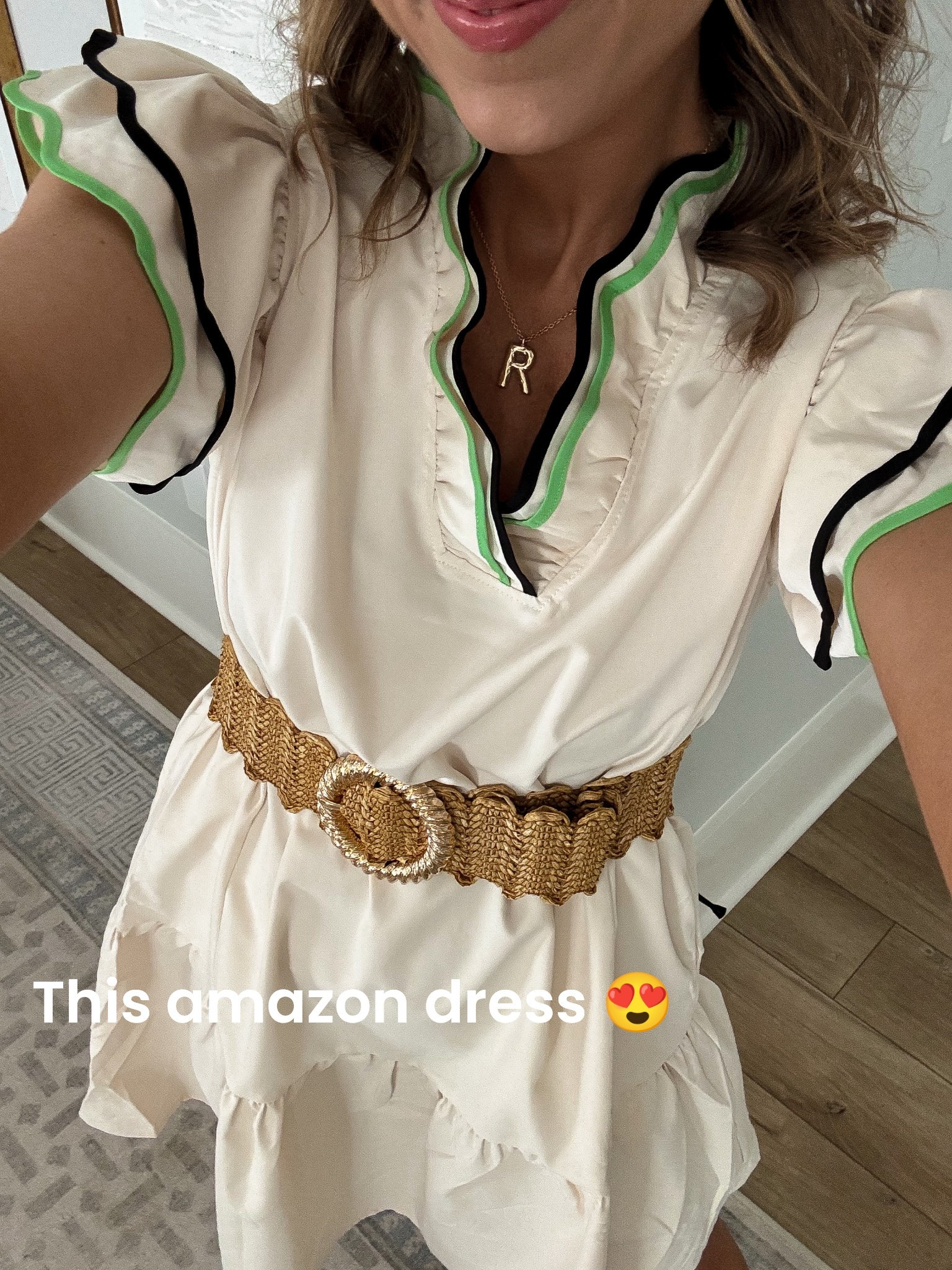Birthday Party Outfit (Amazon dress)
Outfit I wore to my husband’s birthday party tonight and I still can’t believe this dress is from Amazon 🤍 The green trim, ruffle details, and flowy fit make it look like something from a high-end boutique but for such a good price. It’s lightweight, flattering, and perfect for spring parties, dinners, vacations, or special occasions. I added a woven belt to give it that elevated look and I’m obsessed with how it turned out. This one is such a good Amazon fashion find!

#amazonfashion #amazonfinds #amazonstyle #springdress #partyoutfit #boutiquestyle #affordablefashion #momstyle #outfitinspo #amazonhaul #springoutfit #dressseason

#LTKootd #LTKPetite