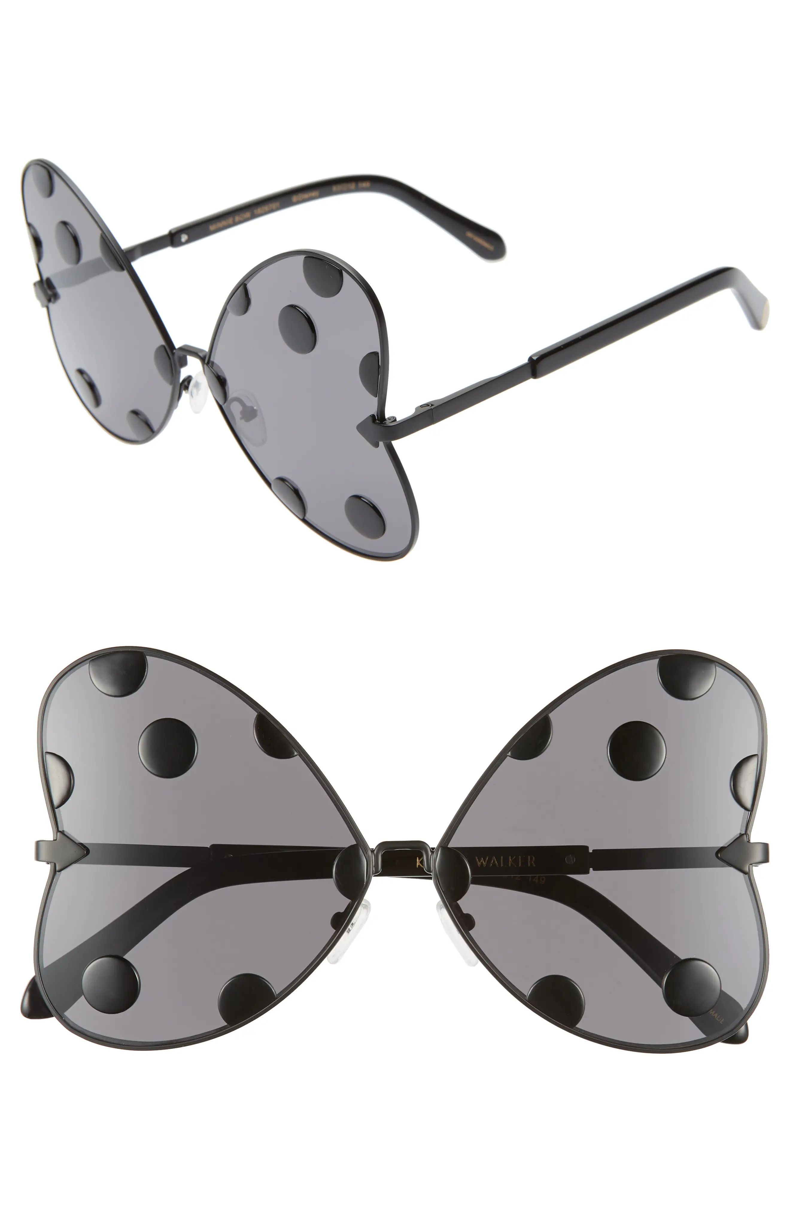 Karen Walker x Disney Minnie Mouse Bow Heart 63mm Sunglasses | Nordstrom