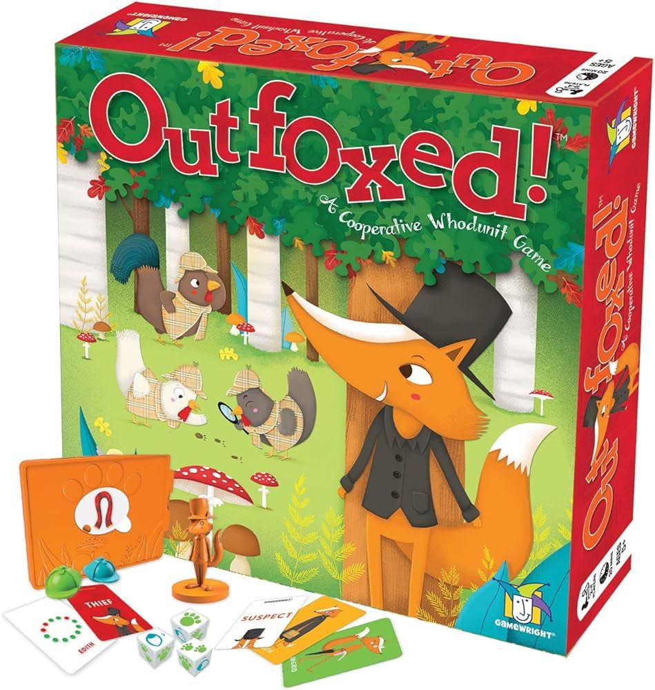 OUTFOXED Who Dunnit game For preschoolers              
 Paper | Amazon (US)