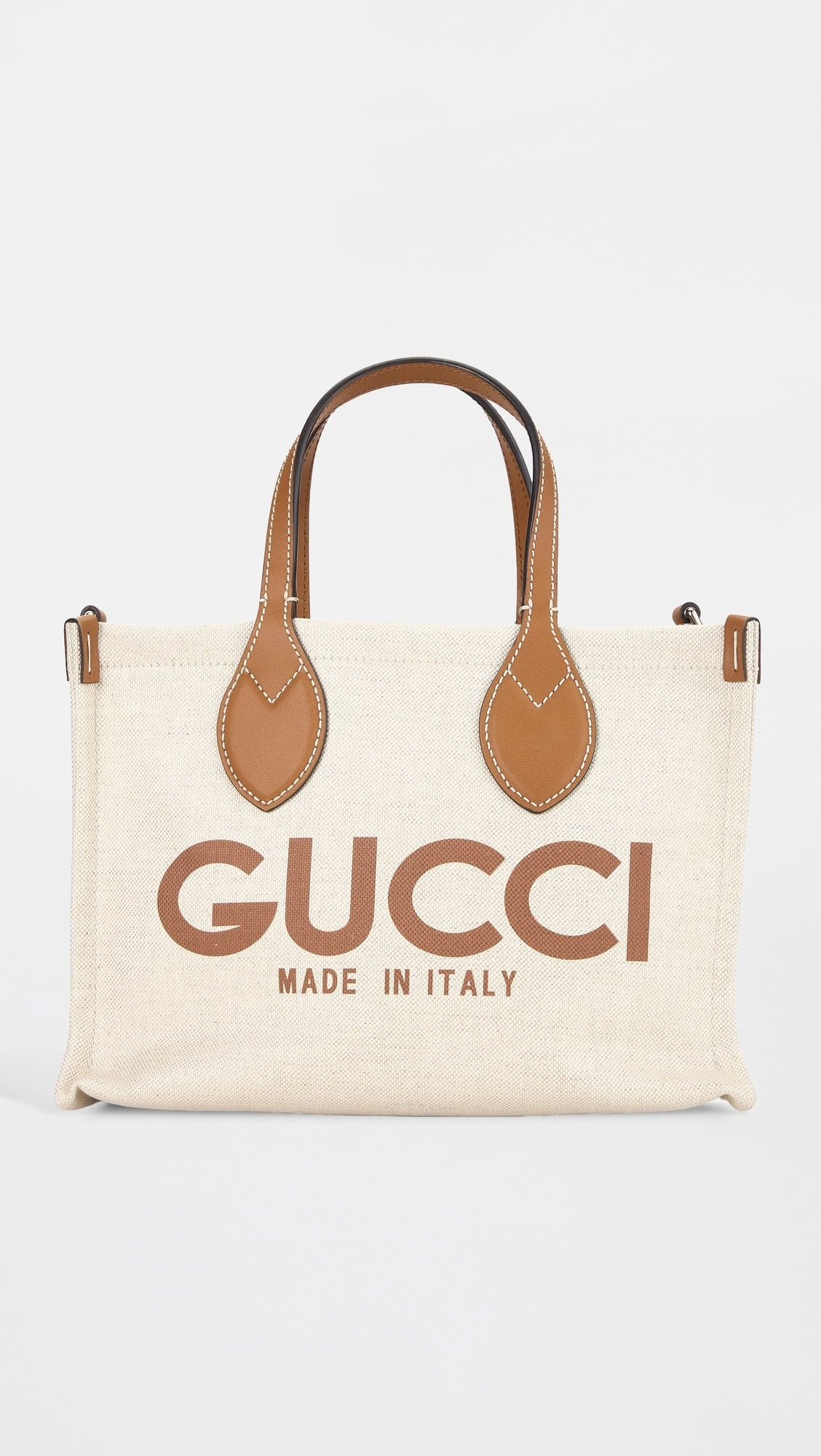 What Goes Around Comes Around Gucci Brown Canvas Logo Print Mini Tote | Shopbop | Shopbop