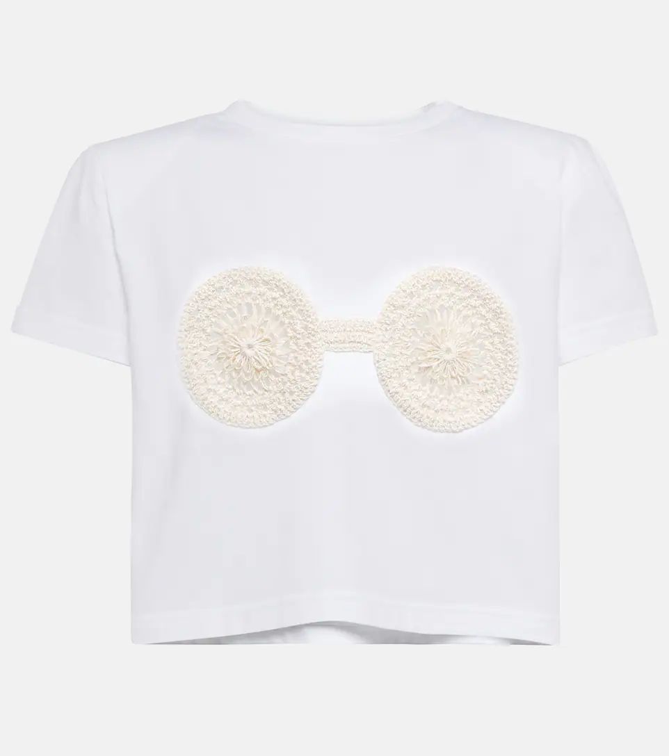 Embroidered cotton T-shirt | Mytheresa (UK)