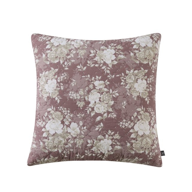 My Texas House 20" x 20" Candace Dusty Mauve Floral Cotton Decorative Pillow | Walmart (US)