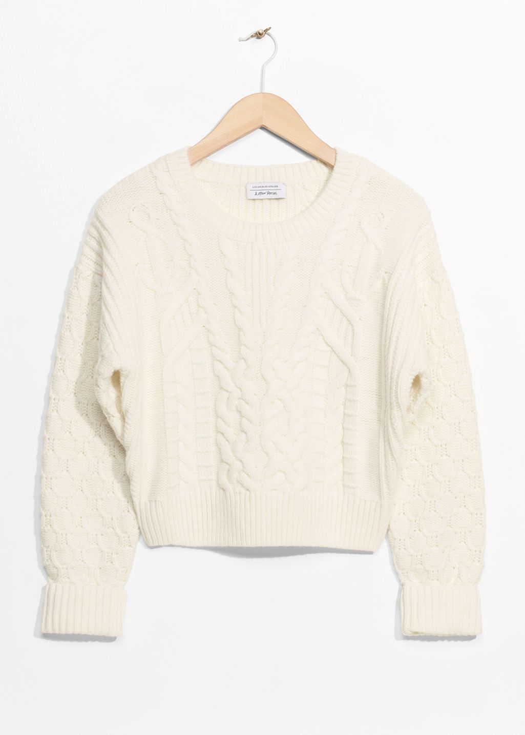 Cable Knit Sweater - White | & Other Stories (EU + UK)