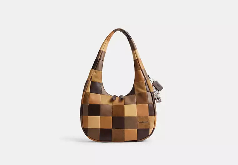 Alter/Ego Crescent Shoulder Bag In Checkerboard Upcrafted Suede | Coach (US)