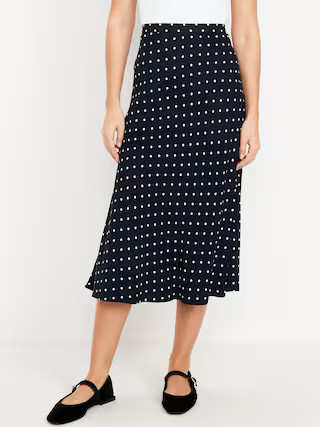 Crepe A-Line Midi Skirt | Old Navy | Old Navy (US)