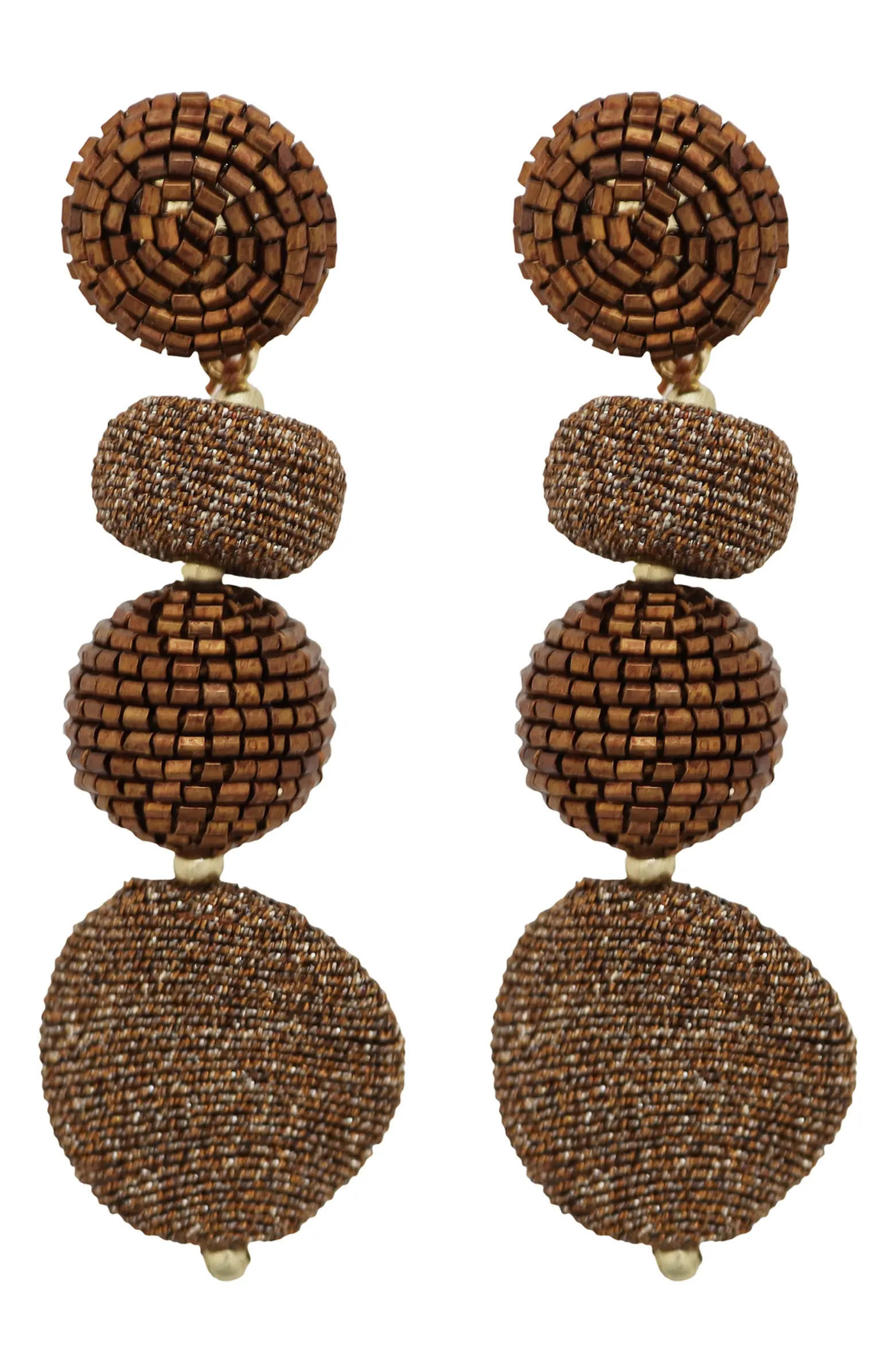 Panacea Beaded Linear Ball Drop Earrings | Nordstrom | Nordstrom