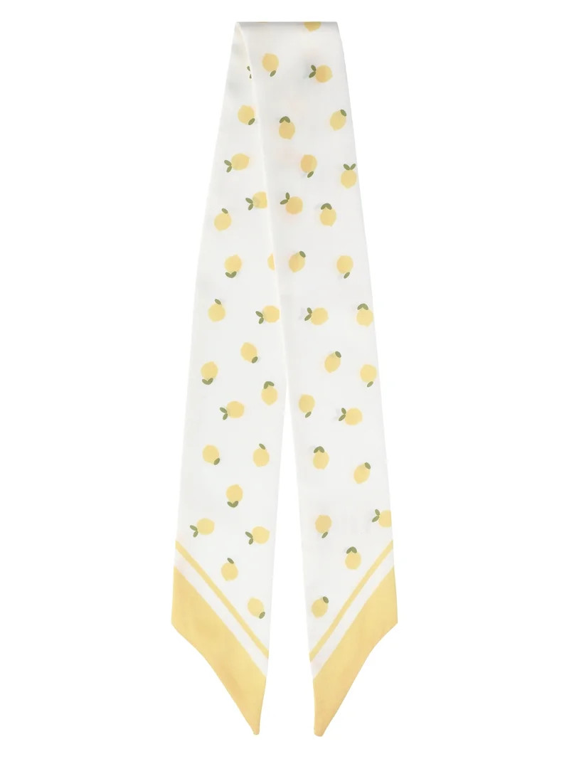 No Boundaries Women's Skinny Scarf Wrap, Lemon Ice Lemons | Walmart (US)
