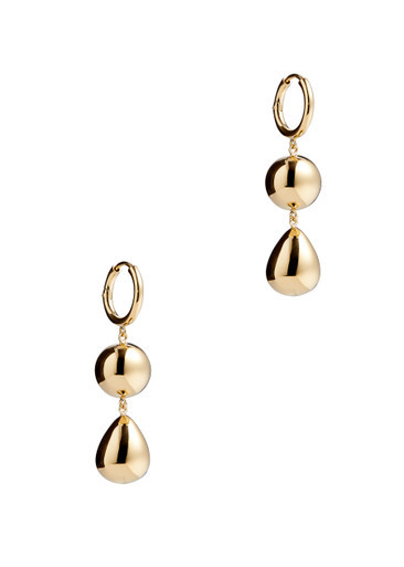 The Catherine 18kt gold-plated hoop earrings | Harvey Nichols
