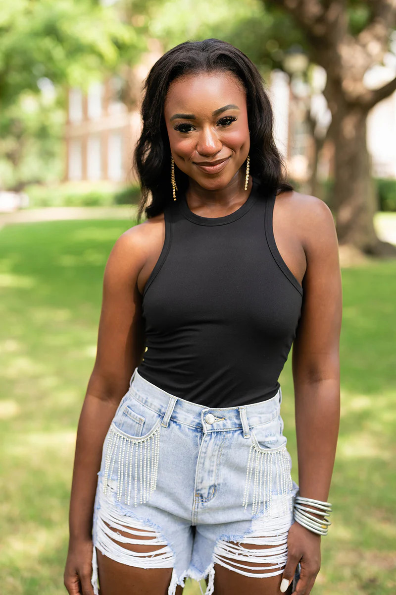 BuddyLove | Jada Halter Bodysuit | Panther | BuddyLove