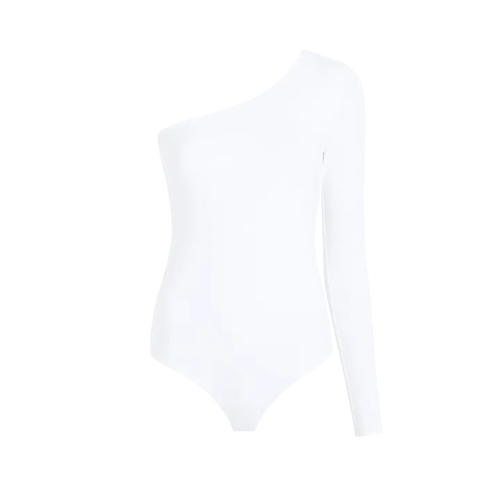 One Shoulder Bodysuit | White - nuuds | nuuds