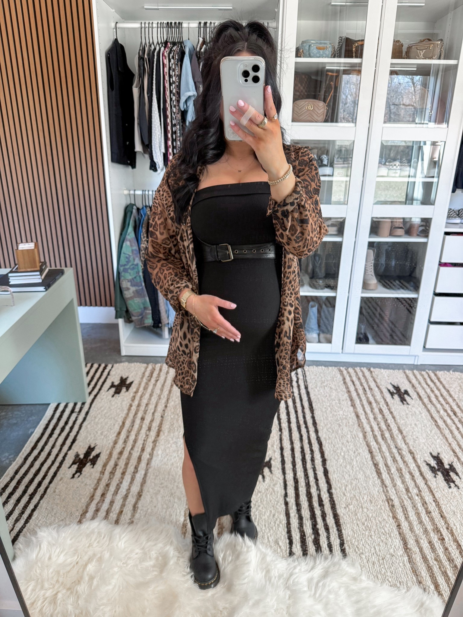 Dress - xs (sized down pre-pregnancy, but at 27 weeks I'd definitely prefer a size up!)
Harness Belt - small (but need a medium currently)
Blouse - small

This is the perfect bump friendly dress for spring & summer! It is strapless and can easily be dressed up or down! I styled it with this black leather harness for an edgier vibe, and finished the look with this oversized leopard print blouse & my classic doc martens. 🖤



#LTKBump #LTKootd