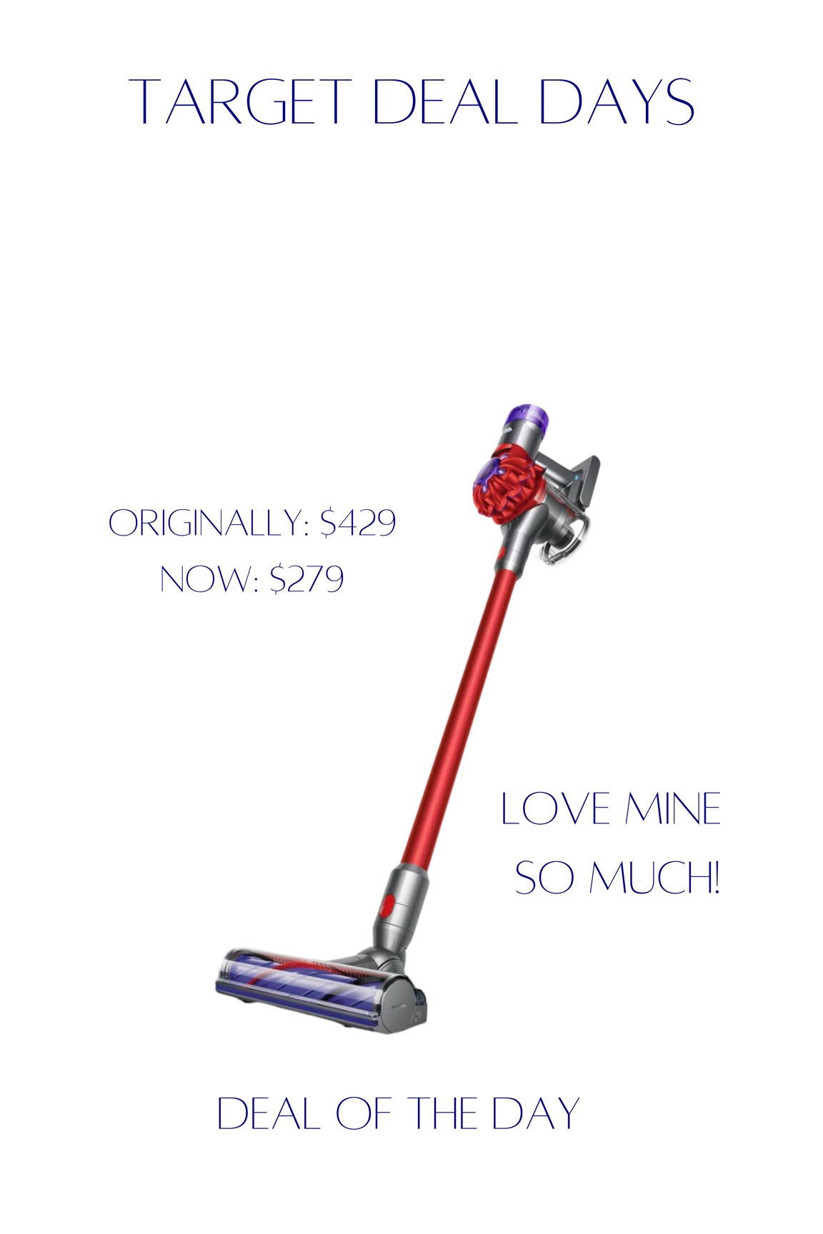 Target Deal Days - Deal of the Day

Dyson Stick Vacuum 



#LTKHome #LTKHoliday #LTKxTarget