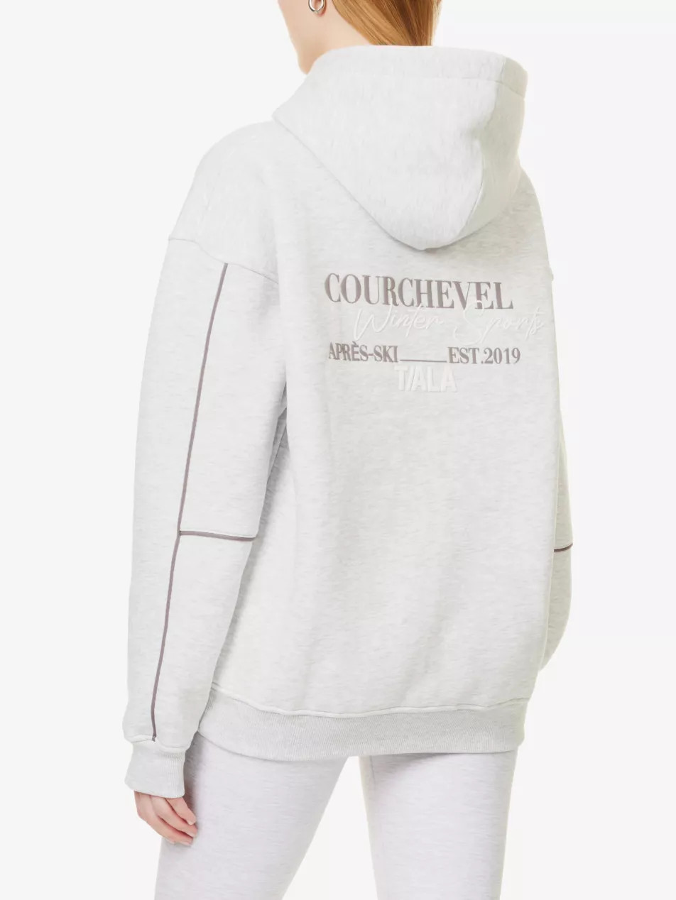 Contrast-piping oversized organic cotton-blend hoody | Selfridges