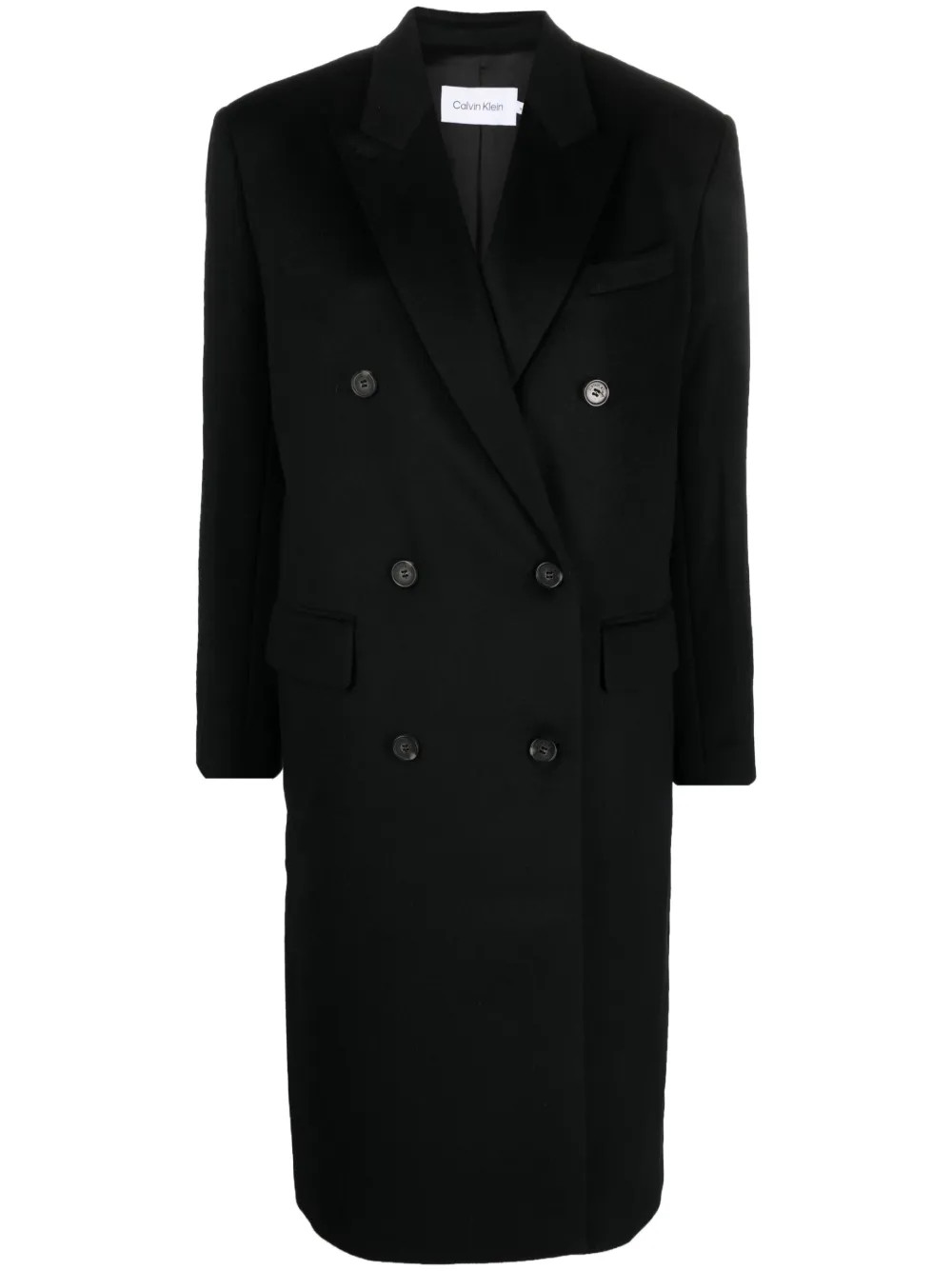 Calvin Klein double-breasted wool-blend Coat - Farfetch | Farfetch Global