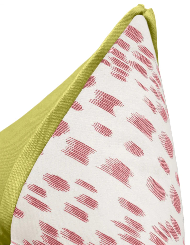 Brunschwig & Fils Les Touches // Petal With Butterfly Flange | Flamestitch | Flange Pillow | Pink... | Etsy (US)