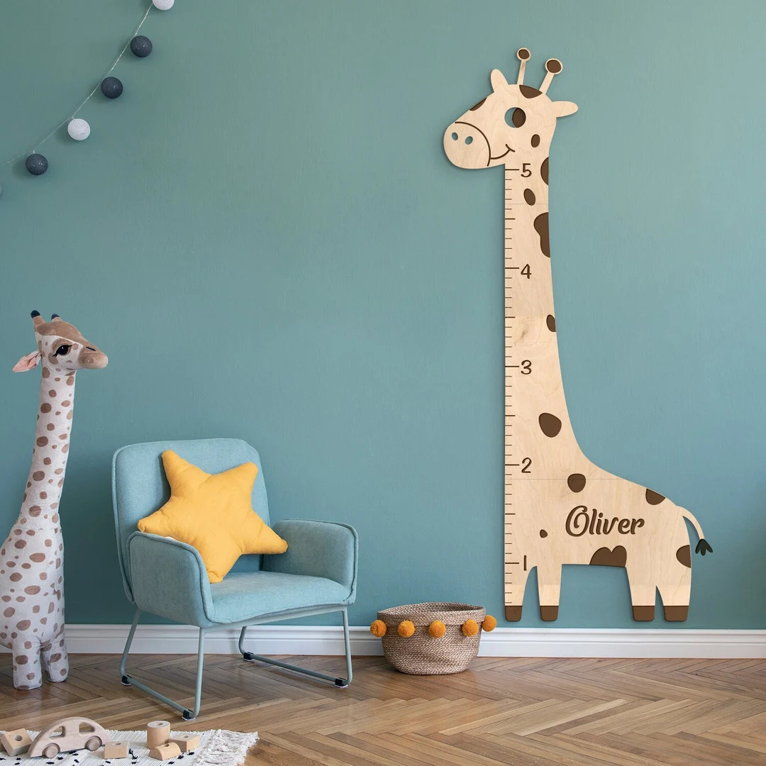 Giraffe Growth Chart Growth Chart for Kids Growth Chart - Etsy | Etsy (US)