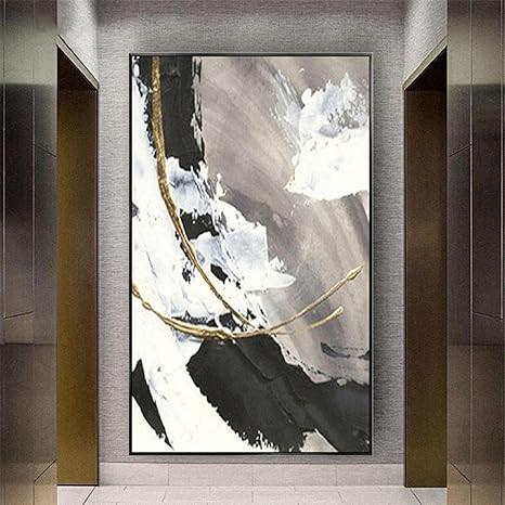 Oversized Modern Abstract Canvas Home Decor Painting Nordic Dark Color Large Size Wall Art For Li... | Amazon (US)