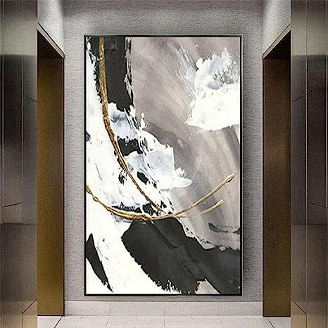 Oversized Modern Abstract Canvas Home Decor Painting Nordic Dark Color Large Size Wall Art For Li... | Amazon (US)