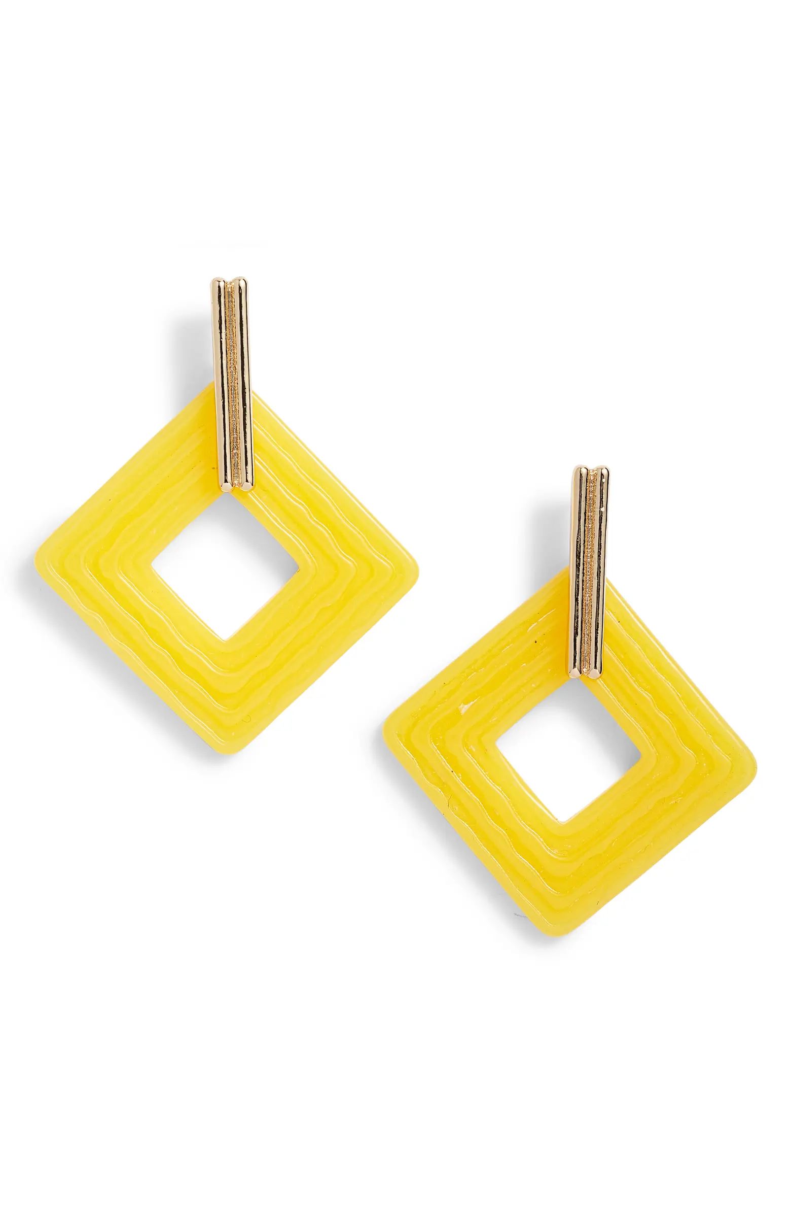 Open Edit Resin Square Drop Earrings | Nordstrom | Nordstrom