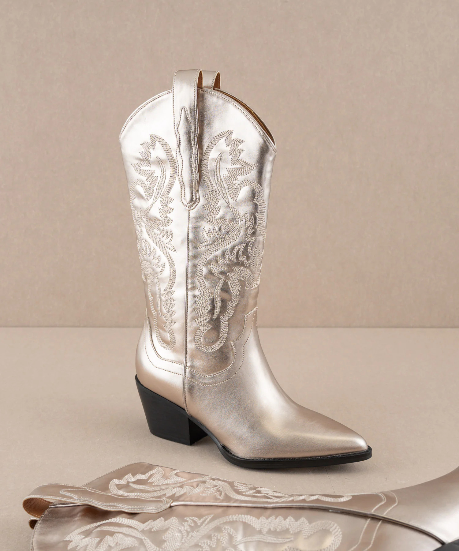 The Amaya Champagne | Classic Western Boot | Oasis Society