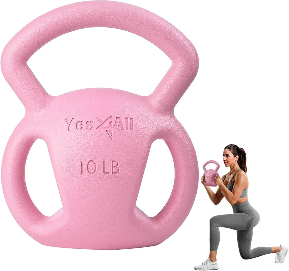 Yes4All Kettlebell 10&15lb Weight with Wide Multigrip Handle for Dumbbell Weights Exercises, Full... | Amazon (US)
