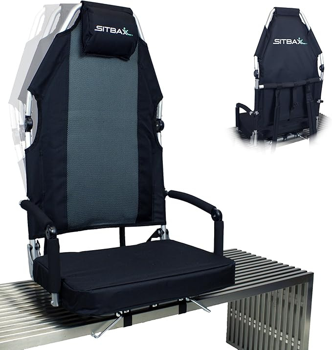 Padded Bleacher Seat – The Ultimate Reclining Stadium Chair with Full Back & Neck Support and 3... | Amazon (US)