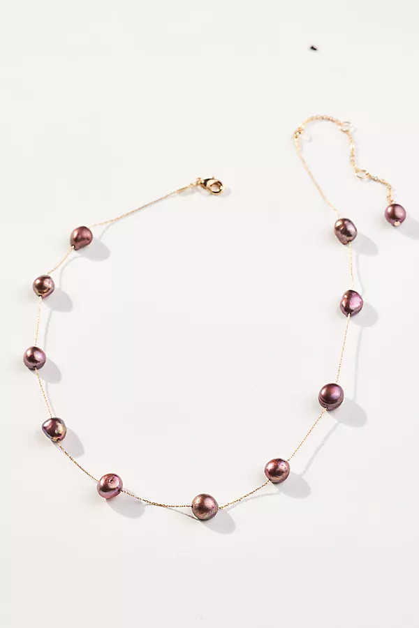 Spaced Pearl Delicate Necklace | Anthropologie (US)